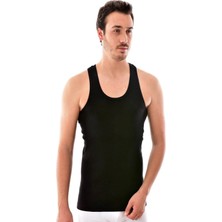 Seher Erkek Siyah Askılı Ribana Spor Atlet MRT0058S