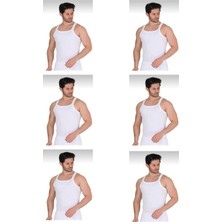 Berrak Erkek Yazlık Ince Askılı Fitilli Kaşkorse Atlet Pamuklu 6'lı Paket