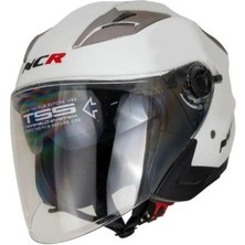 Ncr Kask Çenesiz 708 Ece 22/06 Belgeli- Parlak Beyaz