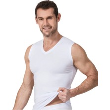 Namaldı Erkek Beyaz Premıer V Yaka Body