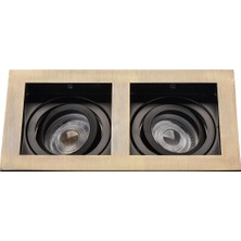 JUPITER JH640 Ab 2'li Hareketli Kare Spot (Antik Bronz&siyah)