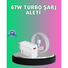 67 Watt Güçlü Turbo Şarj Aleti Samsung Note 10 Note 20 Uyumlu