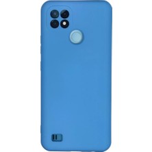 Newface Realme C21 Kılıf Nano Içi Kadife Silikon - Mavi