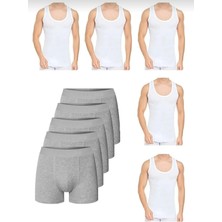 Yzt Erkek Pamuklu Likralı 5 Boxer 5 Atlet