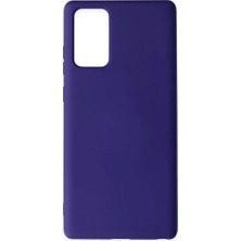 Newface Samsung Galaxy Note 20 Kılıf Nano Içi Kadife Silikon - Mor