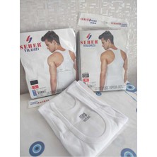 Seher Yıldızı Erkek Ribana Spor Atlet Nefes Alabilir Pamuk Polyester Karışımı Materyal ile Konforlu Kullanım