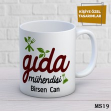 Birsence Kişiye Özel Meslek Temalı Kupa | Isimli & Fotoğraflı Premium Hediye Bardak Gıda Mühendisi
