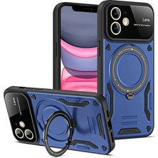 Newface Iphone 11 Kılıf Joy Lens Standlı Kapak - Lacivert