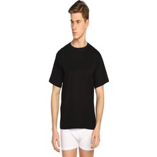 Mevsim Underwear Mevsim 3'lü Siyah Openet Penye Erkek Sıfır Yaka Fanila 34304