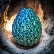 Mays 3D Studio 3D Baskı Hareketli Ejderha Yumurtası Fantastik Dekoratif Figür