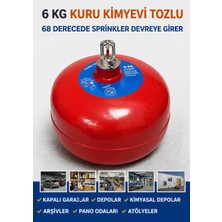 Santral 6 kg Sprinkerli Abc Tozlu Otomatik Yangın Söndürme Tüpü