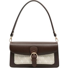 Silver & Polo Silver Polo Kahve - M178 Taş - Kahve Düz Kadın Omuz Çantası SP1279