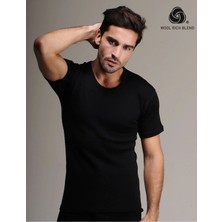 Hasyün Erkek Termal Üst Içlik Yün Kısa Kollu Atlet