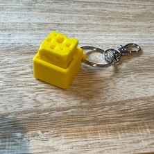Mays 3D Studio 3D Baskı Peynir Tasarımlı Clicker Anahtarlık Tık Sesli Fidget Oyuncak