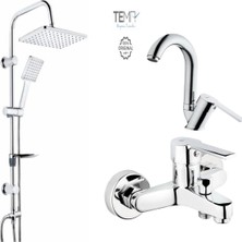 Tema Flora Banyo-Lavabo Bataryası ve Raın Carismo Duş Sistemi