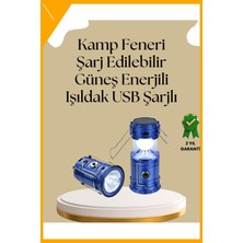 Esplendor Güneş Enerjili Katlanabilir Kamp Feneri – USB Şarjlı, Hafif ve Çok Fonksiyonlu