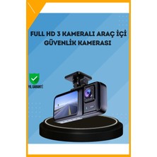 Esplendor 360° Kapsama Sahip Full Hd Araç Kamerası 3’lü Kayıt Gece Görüşlü Dashcam