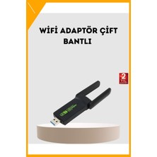 Esplendor Ultratekno Dual Band Wifi Adaptör – 1200 Mbps, USB 3.0, Çift Antenli, Geniş Kapsama Alanı ve Yüksek Hız