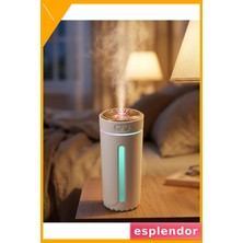 Esplendor Araç Için Buhar Makinesi 5 Esans Hediyeli Renkli Işıklı Nemlendirici