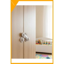 Esplendor 4 Adet Çocuk Güvenliği Dolap Kilidi Yapışkanlı Pratik Kullanım Ev Içi Koruma