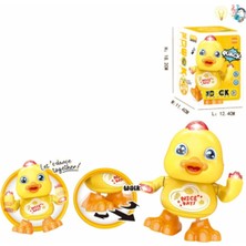 Işıklı Pilli Müzikli Dans Eden Ördek 17 cm
