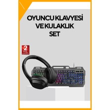 Esplendor Gaming Set Işıklı Klavye Mouse + Bluetooth 5.2 Kulaklık Oyuncu Paketi