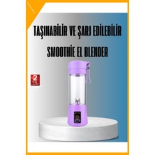 Esplendor Şarjlı 380ML Portatif Smoothie Blender USB Mini Shake Yapıcı
