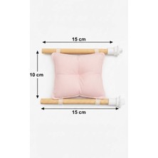 Majoris Tünekli Kare Kuş Yatağı (Pembe Minder Kumaş )