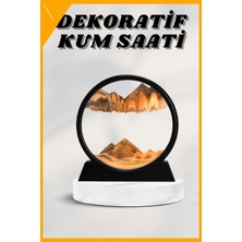 Esplendor 7 Inç Mavi Orta Boy Dekoratif Yuvarlak Şık Kum Tablosu Modern Dekoratif Süs