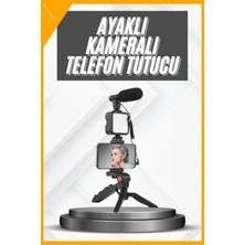 Esplendor Telefon Tutucu Mikrofonlu Işıklı Youtuber Video Kayıt