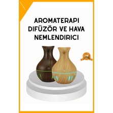 Esplendor Ahşap Desenli 130 ml Aromaterapi Difüzör Sessiz ve USB Bağlantılı