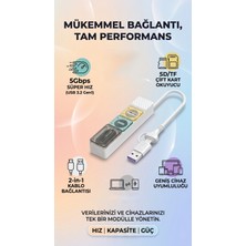 Matechno Type-C USB Hub Çoklayıcı Sd/tf Kart Okuyuculu 5gbps Hızlı Veri Aktarım Adaptörü USB 3.2 Usb-A Çoklu Dönüştürücü Laptop Telefon Tablet Uyumlu