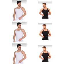Berrak Erkek Yazlık Ince Askılı Fitilli Kaşkorse Atlet Pamuklu 6'lı Paket