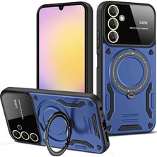 Newface Samsung Galaxy S25 Kılıf Joy Lens Standlı Kapak - Lacivert