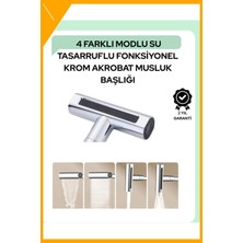 Esplendor Çok Fonksiyonlu Musluk Başlığı | 4 Su Modu | Geniş Uyumlu Adaptör Seti | Mutfak ve Banyo Uyumlu