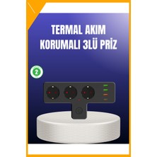 Esplendor USB ve Type-C Portlu Anahtarlı Çoklu Priz Güç Ünitesi