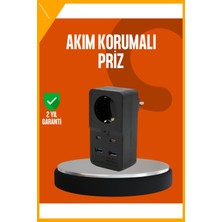 Esplendor Akım Korumalı Priz 4 USB Type C Destekli Yüksek Isı Dayanımlı
