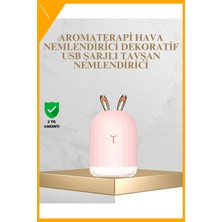 Esplendor Tavşan Kulak Tasarımlı 200 ml USB Aroma Difüzör ve Hava Nemlendirici