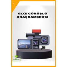 Esplendor Üç Kameralı Dash Cam 170° Geniş Açılı Full Hd Gece Görüşlü