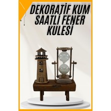 Esplendor Hediyelik Eşya Retro Ahşap Deniz Feneri Kum Saati Biblo