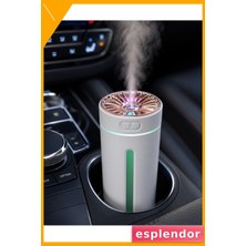 Esplendor USB Araç Nemlendirici 5 Esans Hediyeli Renkli Işıklı Mini Difüzör
