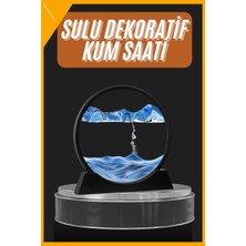 Esplendor Dekoratif Sulu Kum Saati Ofis Masa Üstü Ev Yuvarlak Kum Saati
