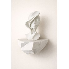 Alpin Dekoratif Duvar Rafı Taş Görünümlü Minimal Tasarım/19x10 cm
