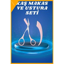 Esplendor Profesyonel Taraklı Kaş Usturası ve Kaş Makası Bıyık Alma Kaş Usturası
