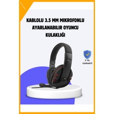 Esplendor Kırmızı Oyuncu Kulaklığı Mikrofonlu Ayarlanabilir Konforlu Tasarımlı
