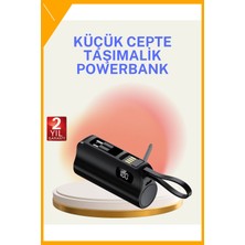 Esplendor Dahili Konektörlü 20W Hızlı Şarj Mini Taşınabilir Powerbank