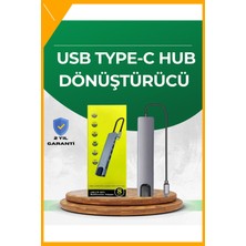 Esplendor Type‑c Dönüştürücü – 2×usb3.0, Sd/ms, 4K HDMI &amp; RJ45 ile Profesyonel Kullanım