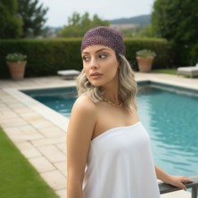 Mimoza Accessories Mor Simli Saç Bandana