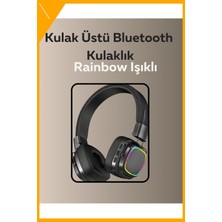 Esplendor Bluetooth 5.3 Rainbow Işıklı Kulak Üstü Kablosuz Kulaklık
