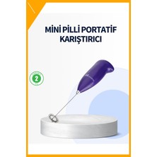 Esplendor Mini Pilli Portatif Karıştırıcı – Cappuccino, Latte, Frappe ve Kahve Köpürtücü